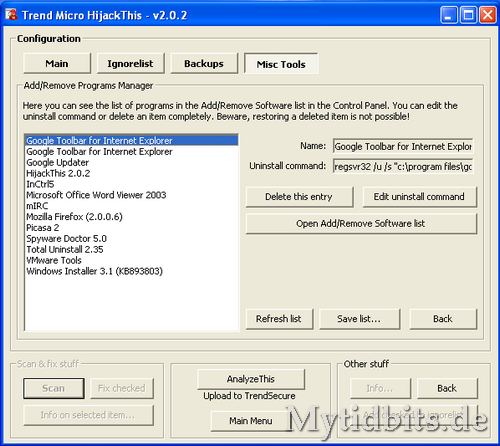 Uninstall Manager